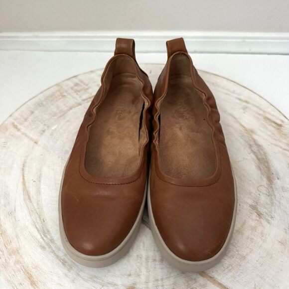 Vionic Uptown Ballet Shoes Womens Size 6 Brown Slip On Comfort Loafer Office - Picture 3 of 8